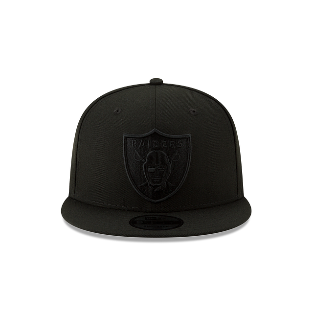 LAS VEGAS RAIDERS BASIC LOGO 9FIFTY SNAPBACK HAT - BLACK/BLACK