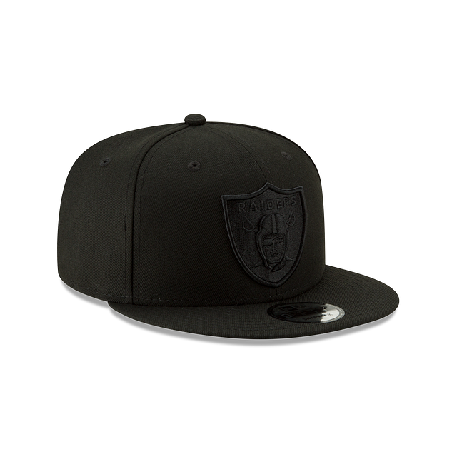LAS VEGAS RAIDERS BASIC LOGO 9FIFTY SNAPBACK HAT - BLACK/BLACK
