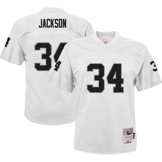 LAS VEGAS RAIDERS BO JACKSON YOUTH MITCHELL & NESS LEGACY JERSEY - WHITE