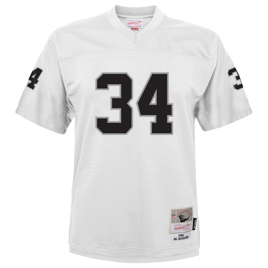 LAS VEGAS RAIDERS BO JACKSON YOUTH MITCHELL & NESS LEGACY JERSEY - WHITE