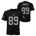 LAS VEGAS RAIDERS BROCK BOWERS YOUTH OUTERSTUFF MID-TIER JERSEY - BLACK
