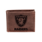 LAS VEGAS RAIDERS BROWN BI-FOLD LEATHER WALLET