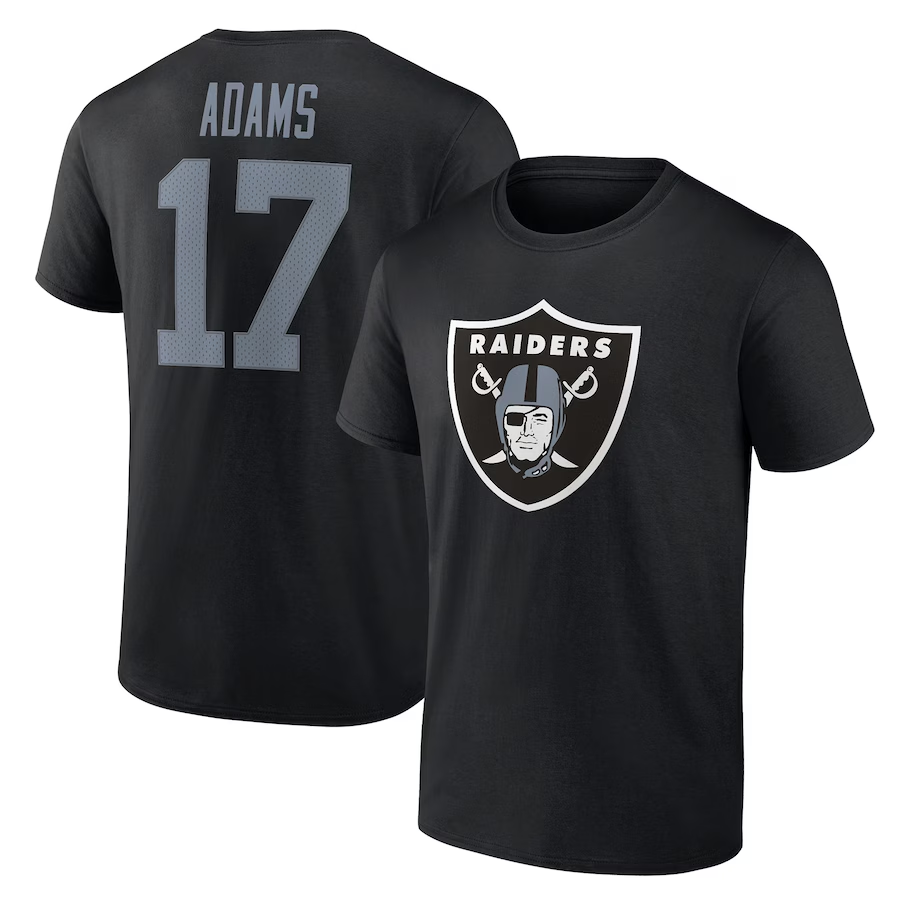 LAS VEGAS RAIDERS DAVANTE ADAMS MEN'S PLAYER ICON NAME & NUMBER T-SHIRT