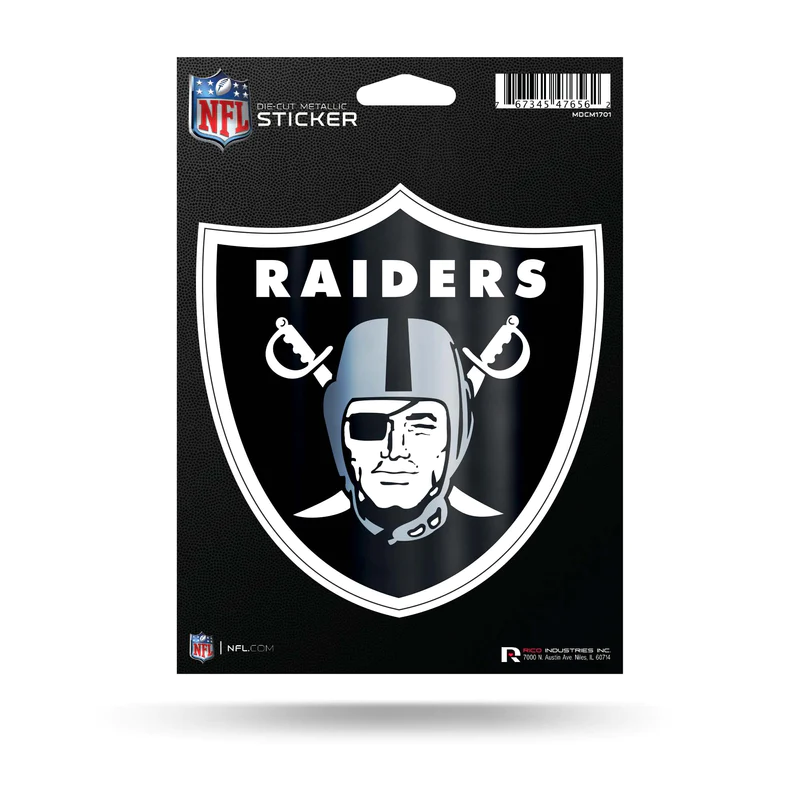 Red Raider Sticker LAS VEGAS RAIDERS DIE CUT METALLIC STICKER – JR'S SPORTS