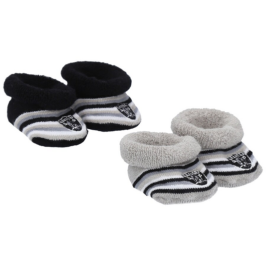 LAS VEGAS RAIDERS DST 2-PACK INFANT STRIPE BOOTIES