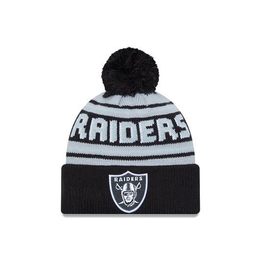 LAS VEGAS RAIDERS EVERGREEN POM CUFFED KNIT