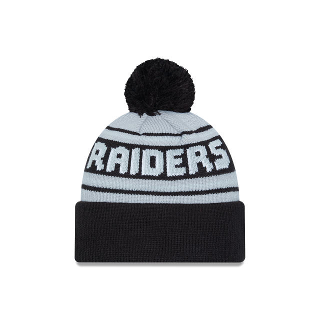 LAS VEGAS RAIDERS EVERGREEN POM CUFFED KNIT