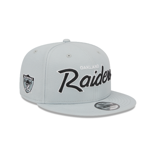 LAS VEGAS RAIDERS EVERGREEN SCRIPT 9FIFTY SNAPBACK - RETRO