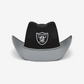 LAS VEGAS RAIDERS FOCO TWO TONE COWBOY HAT - BLACK/GREY