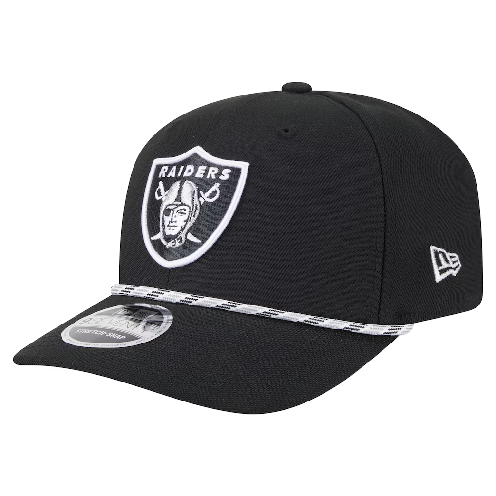 LAS VEGAS RAIDERS GAMEDAY MULTI ROPE 9SEVENTY STRETCH-SNAP HAT - BLACK