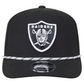 LAS VEGAS RAIDERS GAMEDAY MULTI ROPE 9SEVENTY STRETCH-SNAP HAT - BLACK