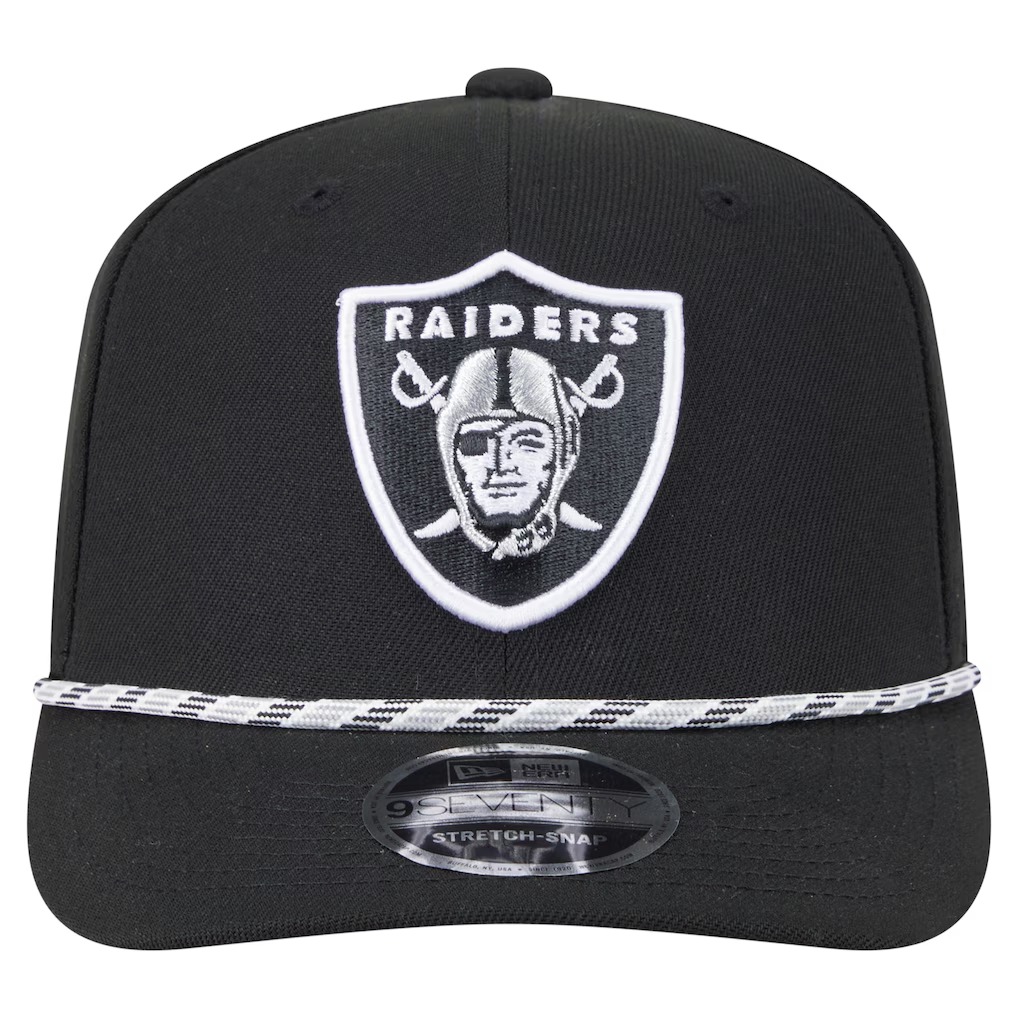 LAS VEGAS RAIDERS GAMEDAY MULTI ROPE 9SEVENTY STRETCH-SNAP HAT - BLACK
