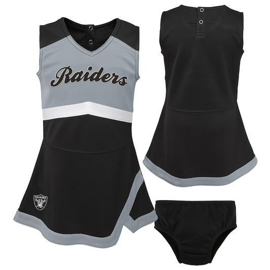 LAS VEGAS RAIDERS GIRLS CHEER CAPTAIN SET WITH BLOOMERS