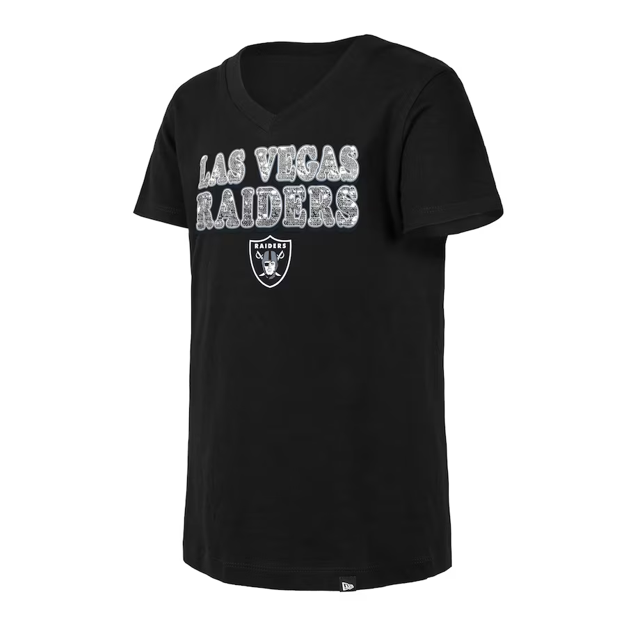 LAS VEGAS RAIDERS GIRLS COLOR SEQUINS T-SHIRT