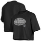 LAS VEGAS RAIDERS GIRLS NEW ERA  FOOTBALL FLIP SEQUINS BOXY T-SHIRT - BLACK