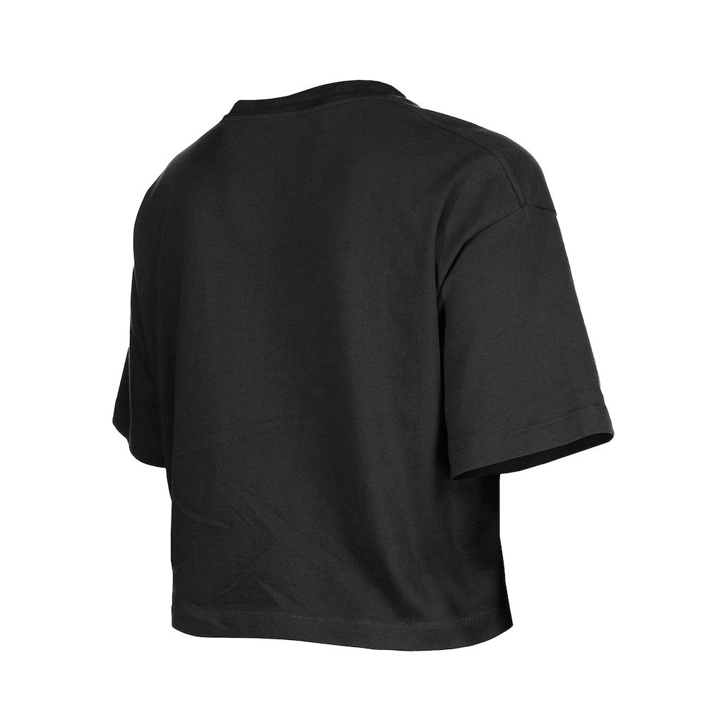 LAS VEGAS RAIDERS GIRLS NEW ERA  FOOTBALL FLIP SEQUINS BOXY T-SHIRT - BLACK