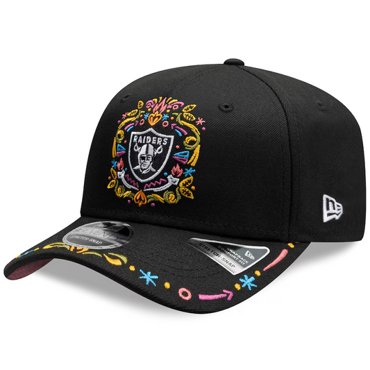 LAS VEGAS RAIDERS HASTA LA MUERTE 9SEVENTY STRETCH-SNAP HAT - BLACK