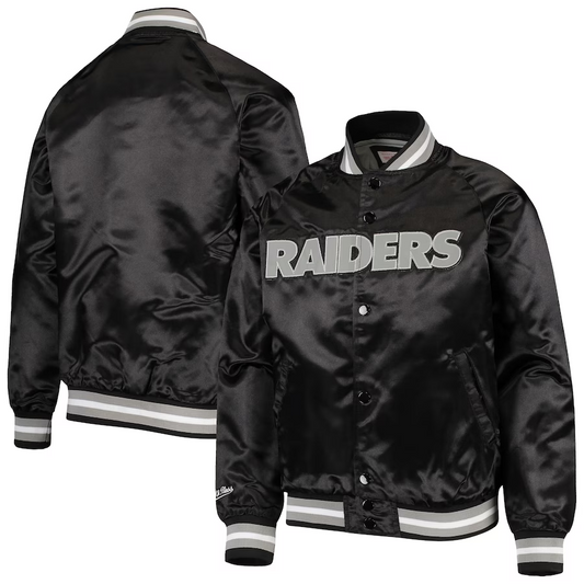 LAS VEGAS RAIDERS KIDS LIGHTWEIGHT SATIN JACKET