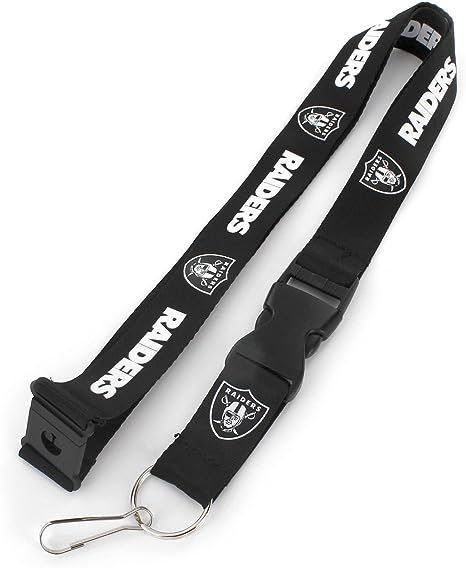 LAS VEGAS RAIDERS LANYARD - BLACK/WHITE
