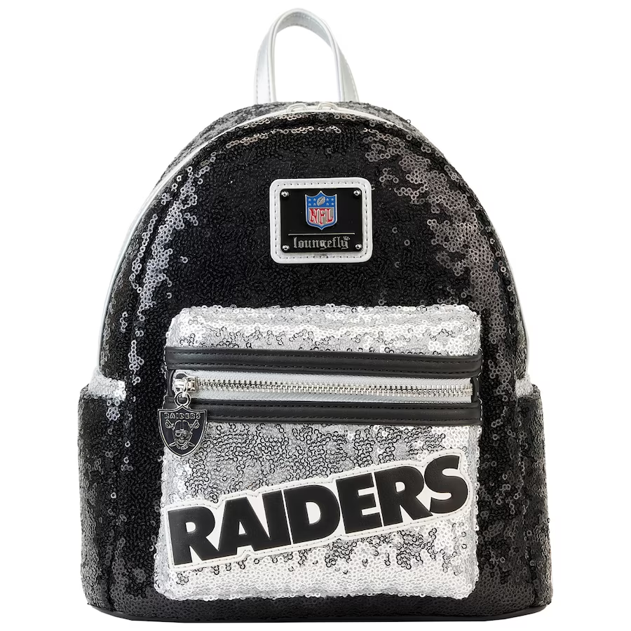 LAS VEGAS RAIDERS LOUNGEFLY SEQUIN MINI BACKPACK