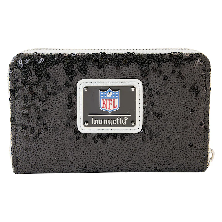 LAS VEGAS RAIDERS LOUNGEFLY SEQUIN ZIP AROUND WALLET