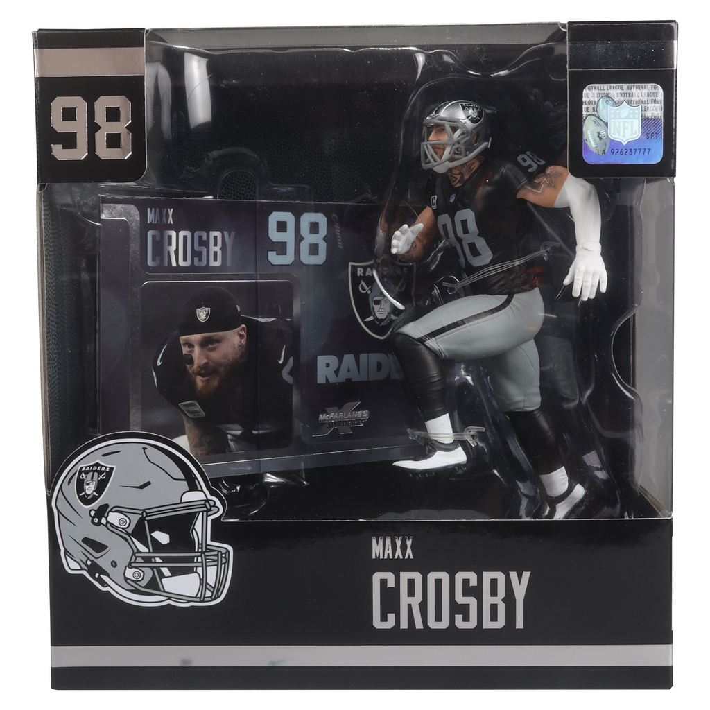 LAS VEGAS RAIDERS MAXX CROSBY NFL LEGACY 7" MCFARLANE SPORTS PICK FIGURE