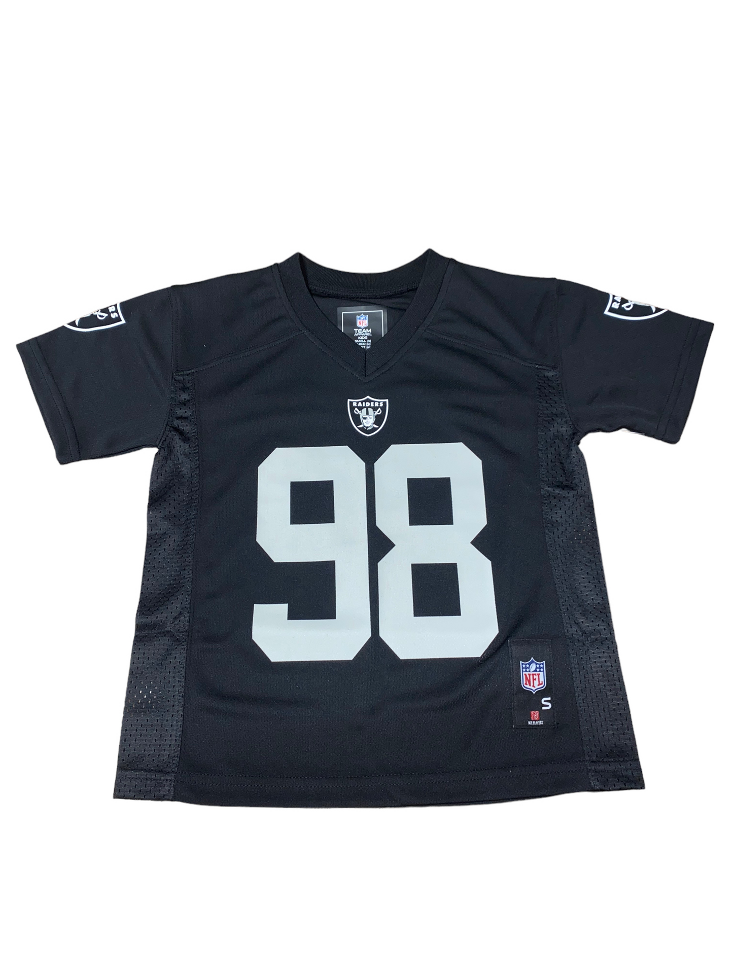 LAS VEGAS RAIDERS MAXX CROSBY YOUTH MID TIER JERSEY - BLACK