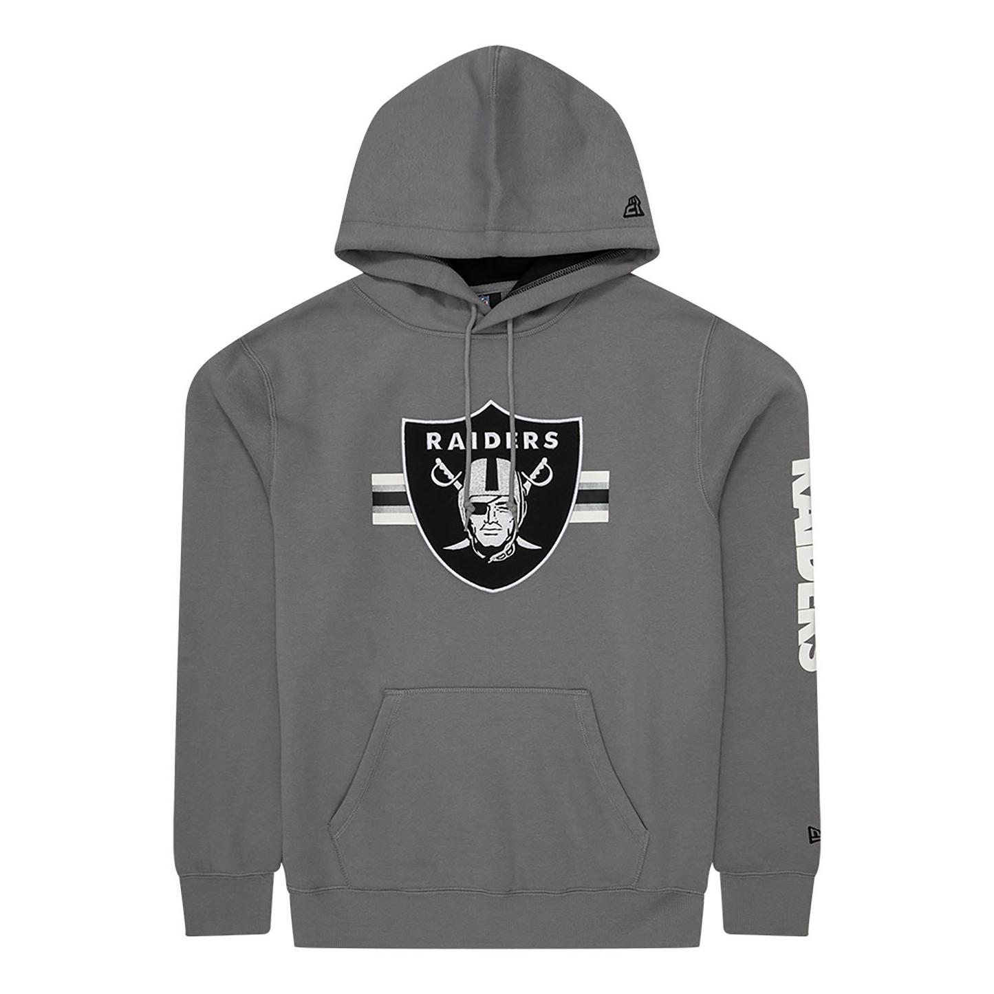 LAS VEGAS RAIDERS MEN'S 2023 SIDELINE PULLOVER HOODED SWEATSHIRT - GREY