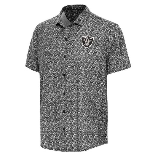 LAS VEGAS RAIDERS MEN'S ANTIGUA APPAREL LIANTHUS POLO - BLACK