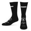 LAS VEGAS RAIDERS MEN'S FOR BARE FEET ESTABLISHED SOCK - BLACK