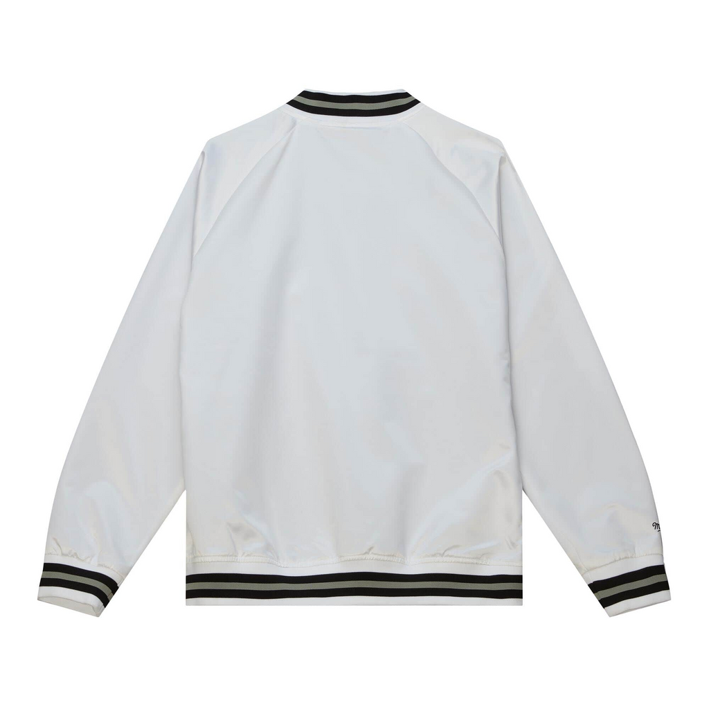 LAS VEGAS RAIDERS MEN'S LIGHTWEIGHT SATIN JACKET - WHITE