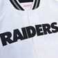 LAS VEGAS RAIDERS MEN'S LIGHTWEIGHT SATIN JACKET - WHITE