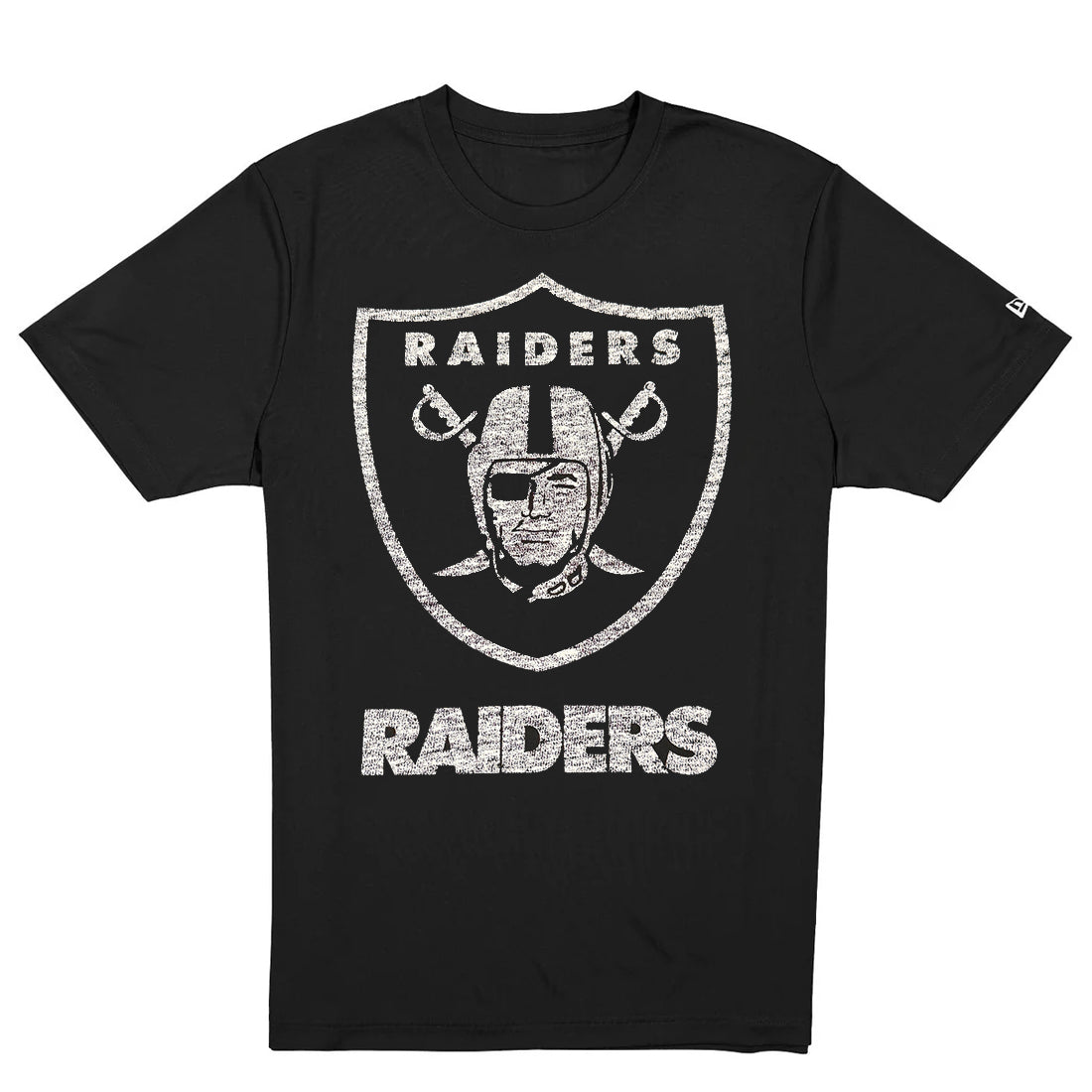 LAS VEGAS RAIDERS MEN'S NEW ERA EVERGREEN BASIC T-SHIRT - BLACK/WHITE