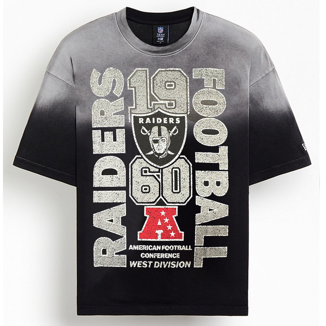 LAS VEGAS RAIDERS MEN'S NEW ERA SPORTS CLASSIC T-SHIRT - BLACK/GRAY
