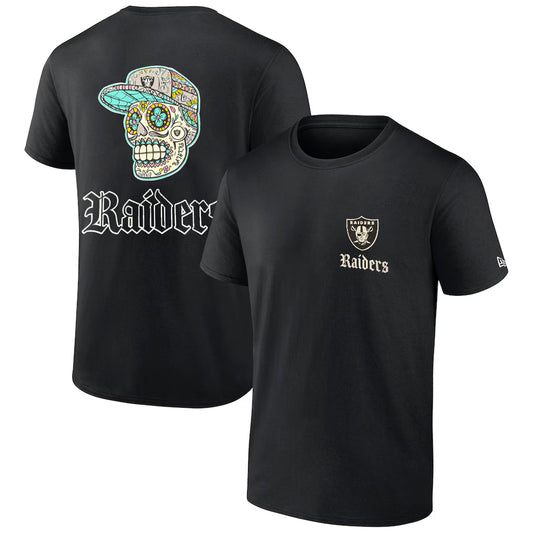 LAS VEGAS RAIDERS MEN'S NEW ERA SUGAR SKULL T-SHIRT - BLACK