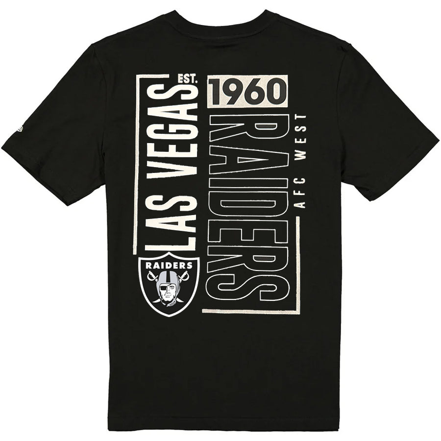 LAS VEGAS RAIDERS MEN'S NEW ERA TEAM BACK T-SHIRT - BLACK