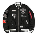LAS VEGAS RAIDERS MEN'S NEWERA X ALPHA INDUSTRIES MA-1 BOMBER JACKET - BLACK