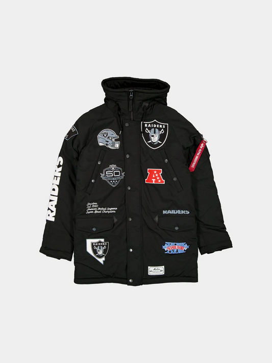 LAS VEGAS RAIDERS MEN'S NEWERA X ALPHA INDUSTRIES N-3B PARKA JACKET