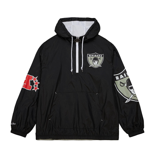 LAS VEGAS RAIDERS MEN'S TEAM OG ANORAK PULLOVER WINDBREAKER