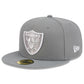 LAS VEGAS RAIDERS NEW ERA COLOR BASIC 59FIFTY FITTED HAT - STORM GRAY