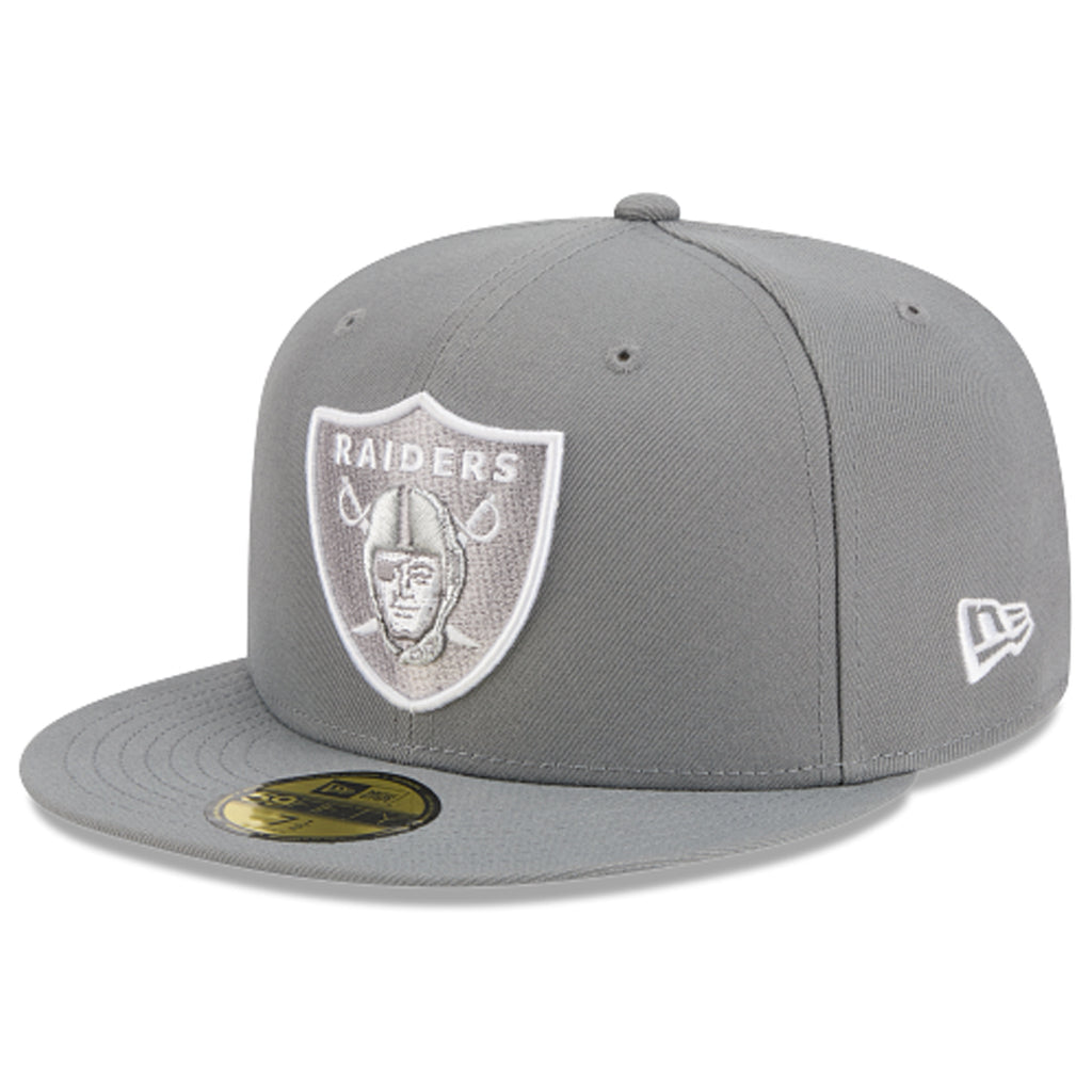 LAS VEGAS RAIDERS NEW ERA COLOR BASIC 59FIFTY FITTED HAT - STORM GRAY