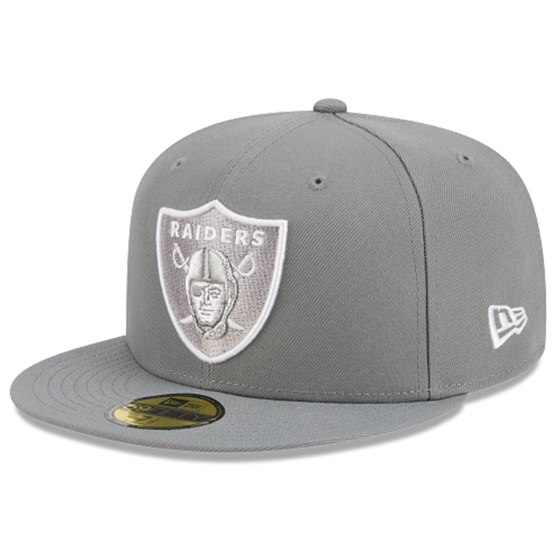 LAS VEGAS RAIDERS NEW ERA COLOR BASIC 59FIFTY FITTED HAT - STORM GRAY