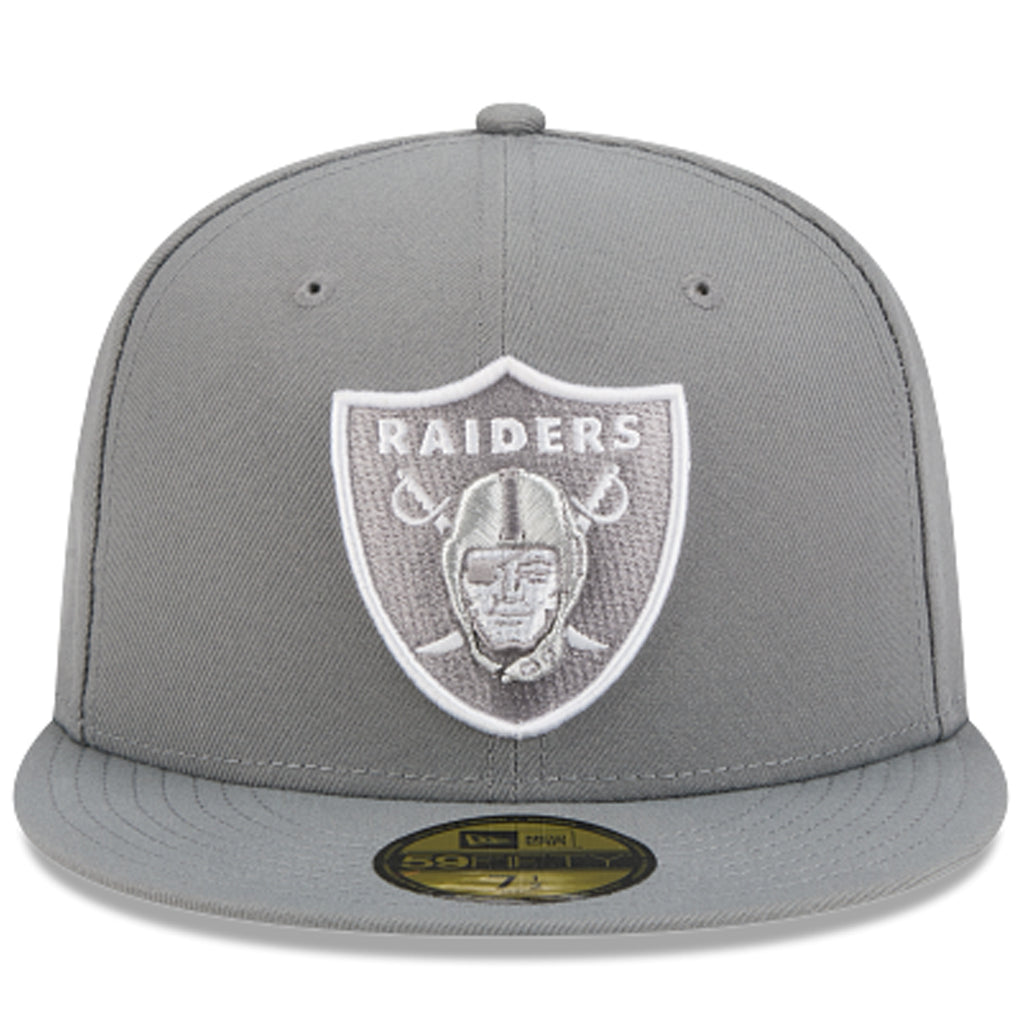 LAS VEGAS RAIDERS NEW ERA COLOR BASIC 59FIFTY FITTED HAT - STORM GRAY