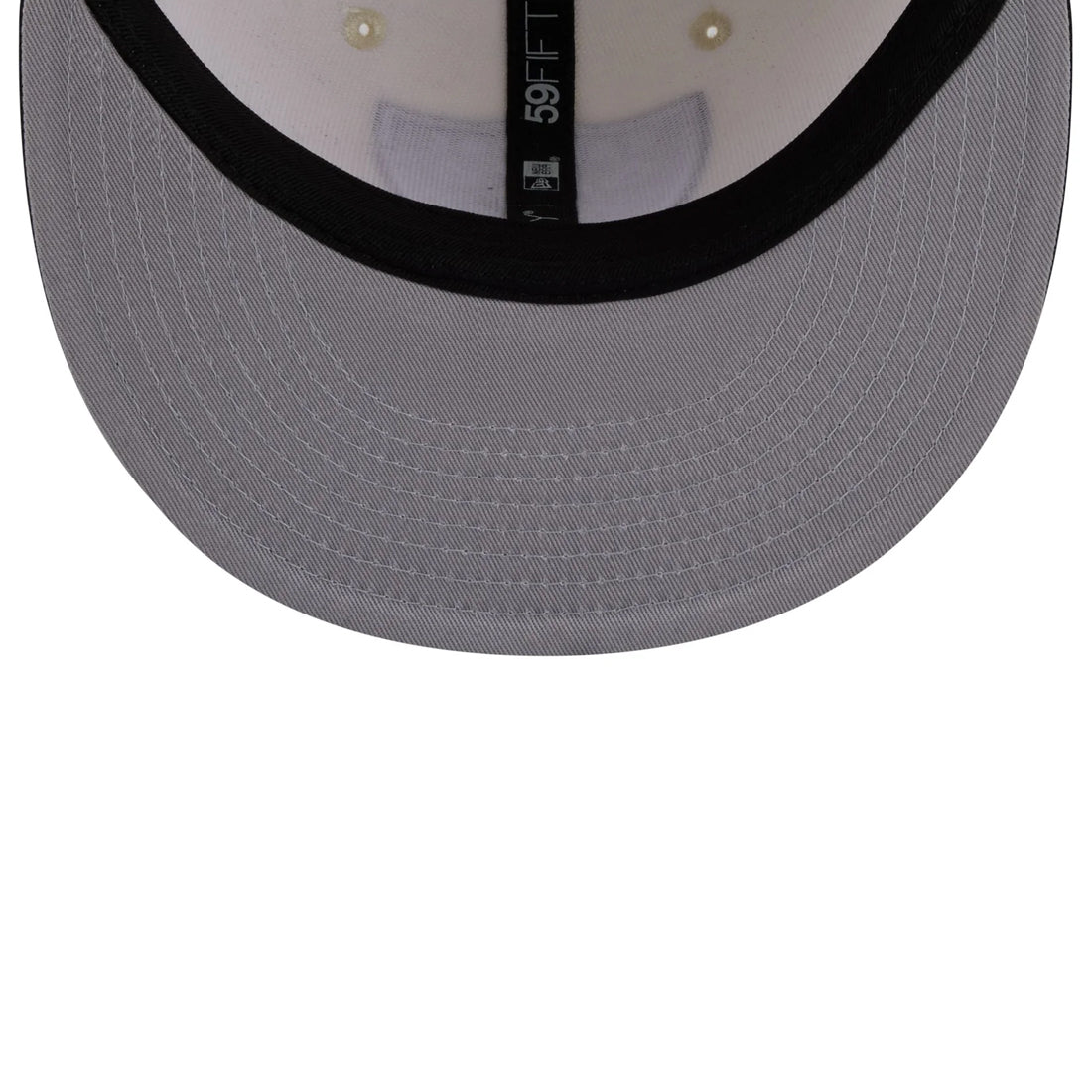 LAS VEGAS RAIDERS NEW ERA TWO TONE COLOR BASIC 59FIFTY FITTED HAT - CHROME WHITE/BLACK