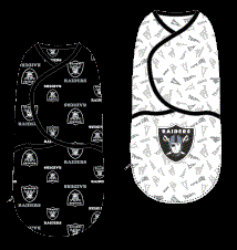 LAS VEGAS RAIDERS NEWBORN 2-PACK WRAP SWADDLE SET