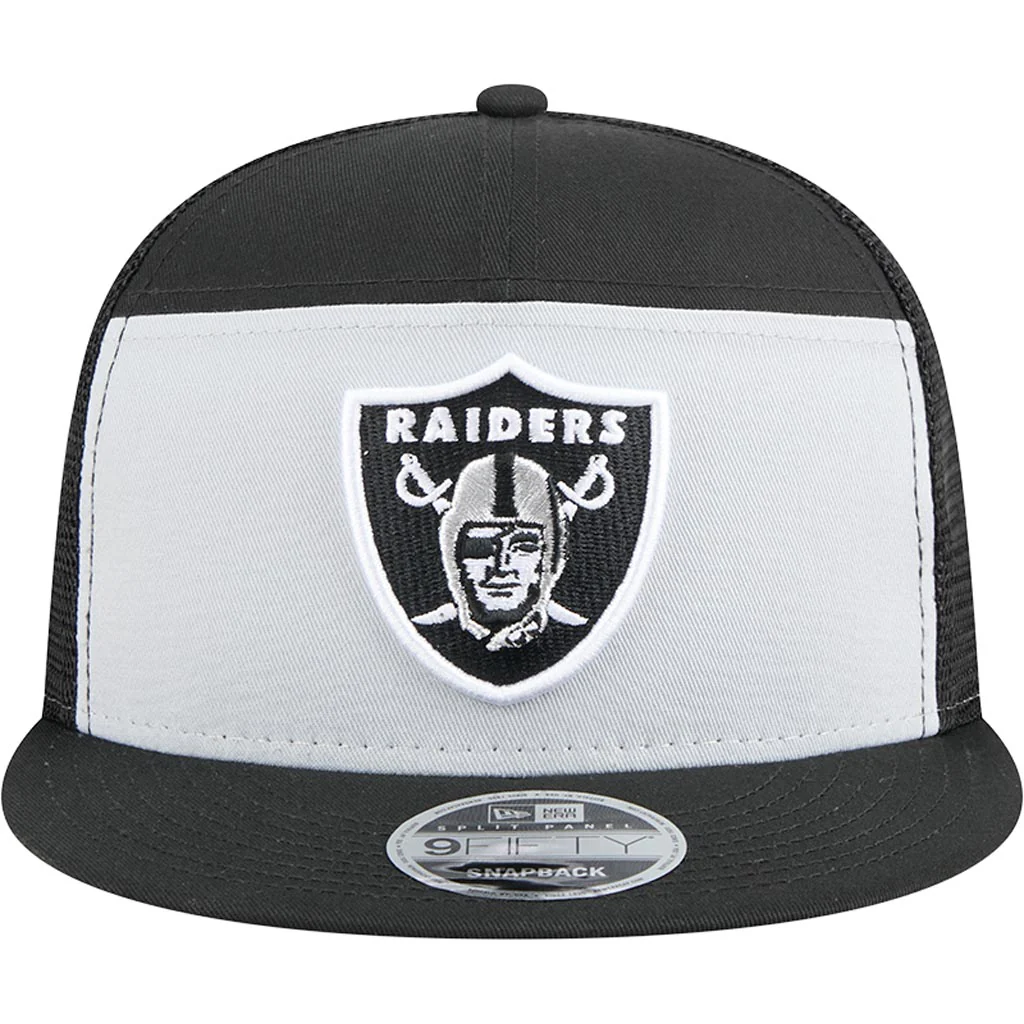 LAS VEGAS RAIDERS OUTDOOR SPLIT PANEL TRUCKER 9FIFTY SNAPBACK HAT