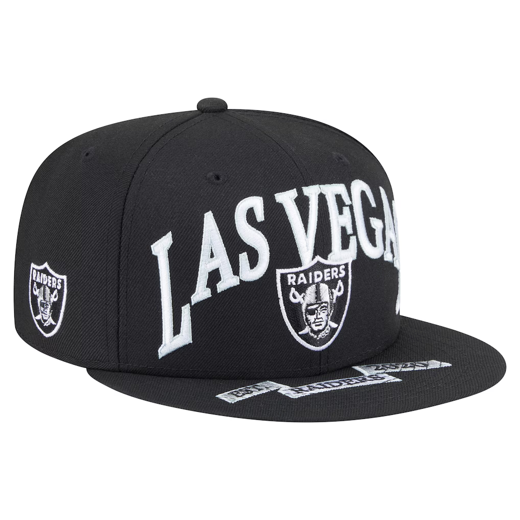 LAS VEGAS RAIDERS OVERSIZED 59FIFTY FITTED HAT - BLACK