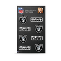 LAS VEGAS RAIDERS PEEL & STICK TEMPORARY FACE TATTOOS AND EYE BLACK