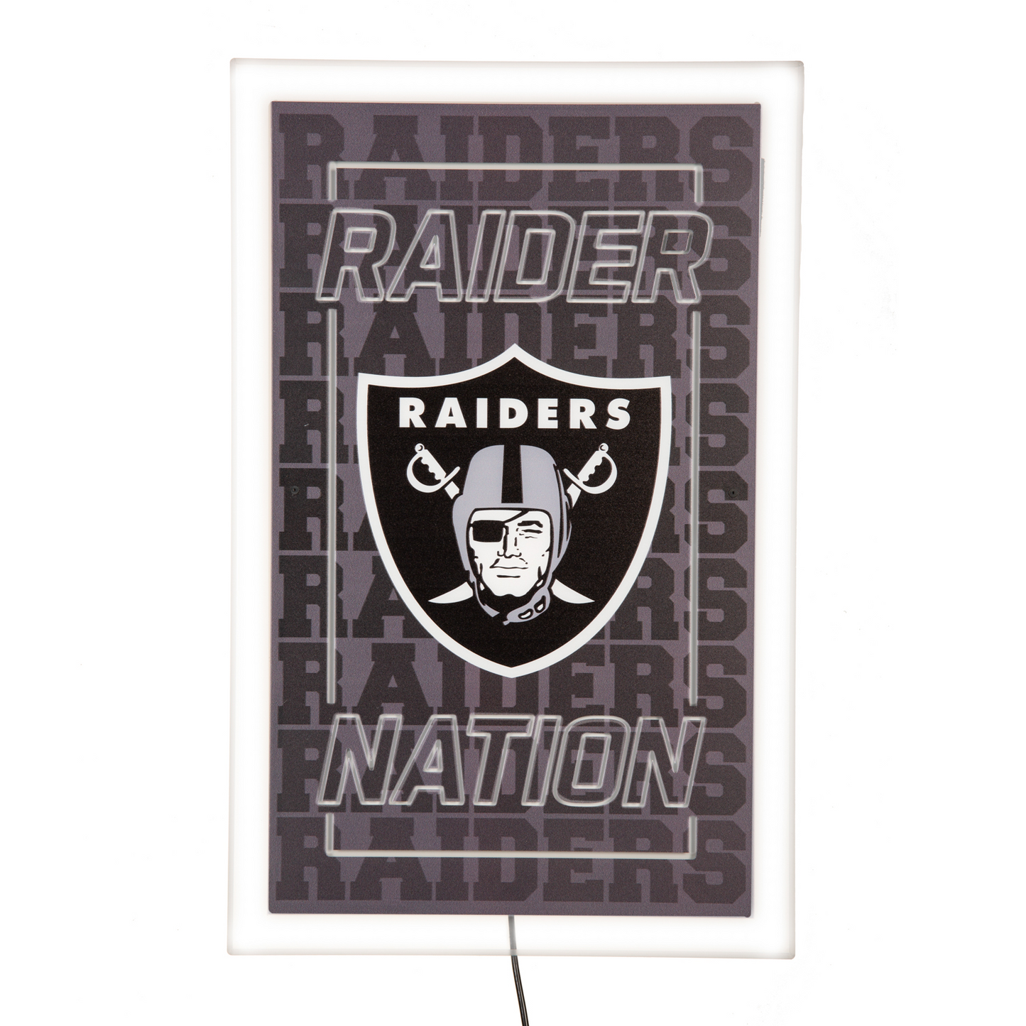 LAS VEGAS RAIDERS RECTANGLE NEOLITE LED WALL DECOR