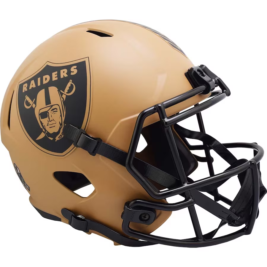 LAS VEGAS RAIDERS RIDDELL 2023 SALUTE TO SERVICE FULL SIZE REPLICA SPEED HELMET